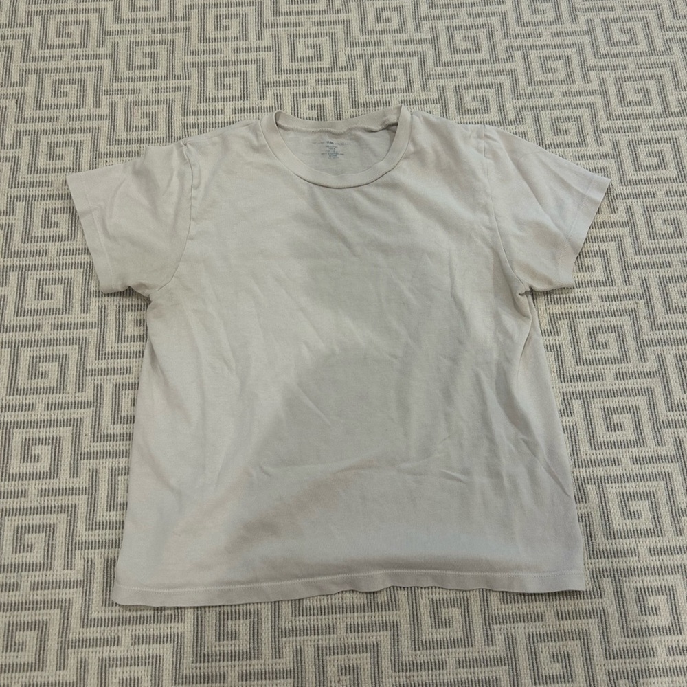 Brandy Melville Cream Short Sleeve Tee
